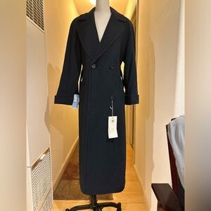 NWT Vintage Deadstock 100% Camel Hair Nordstrom Gallery Belted Pea Coat Size 2